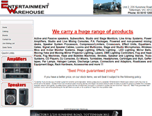 Tablet Screenshot of entertainmentwarehouse.com.au